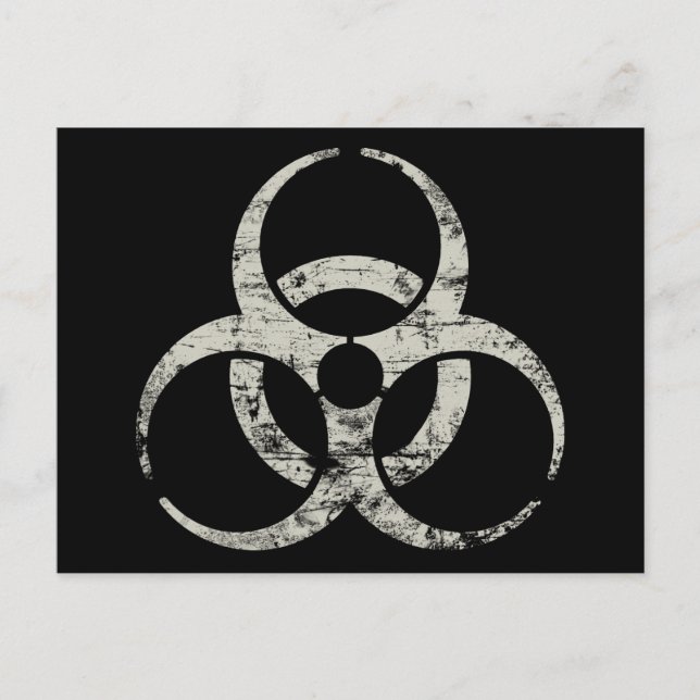Vintages Nukleares Symbol Postkarte (Vorderseite)