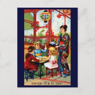 Vintages O&O Tea Postkarte