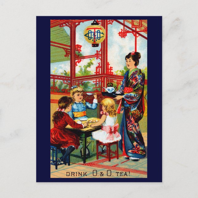 Vintages O&O Tea Postkarte (Vorderseite)
