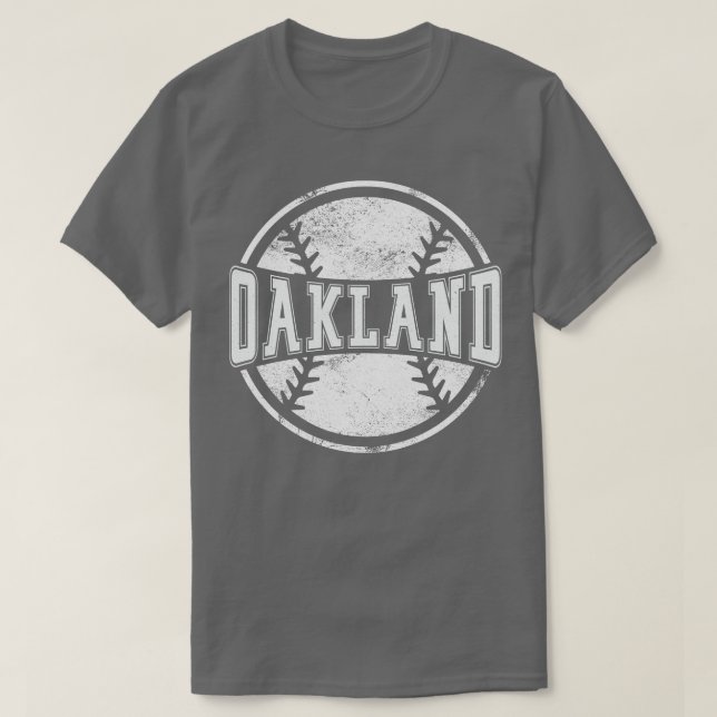 Vintages Oakland Baseball Baseball Teamgeschenk T-Shirt (Design vorne)