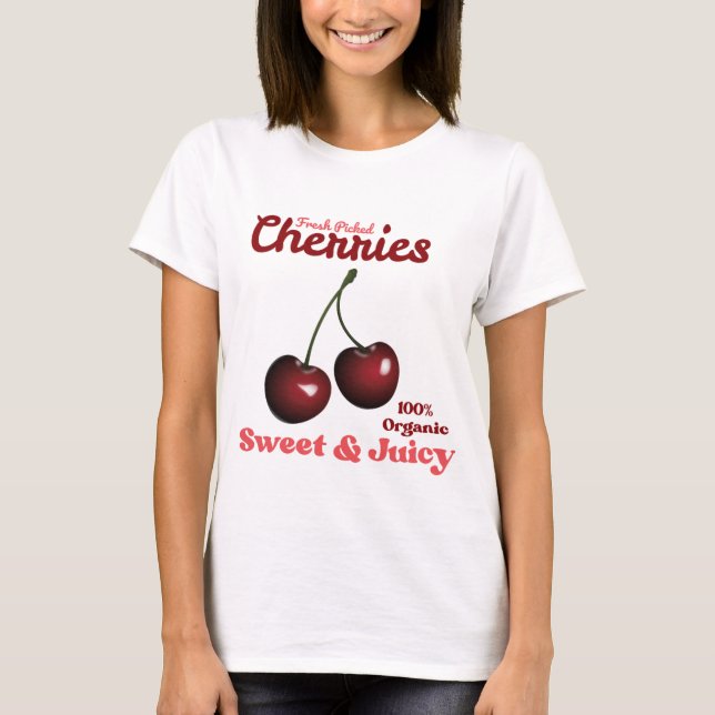 Vintages Obst Kunst T-Shirt (Vorderseite)