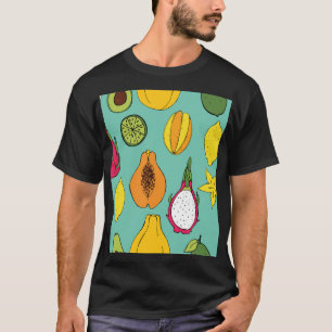 Vintages Obst Nahtlose Illustration T-Shirt