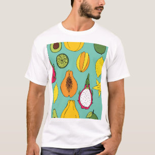 Vintages Obst Nahtlose Illustration T-Shirt