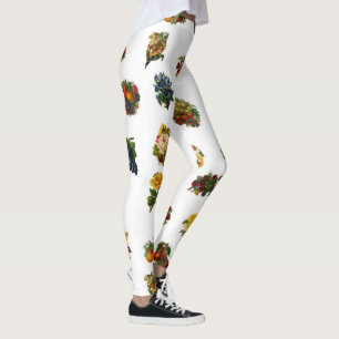 Vintages Obst und Blume Leggings
