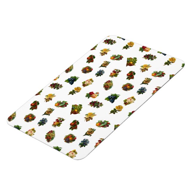 Vintages Obst und Blume Magnet (Linke Seite)
