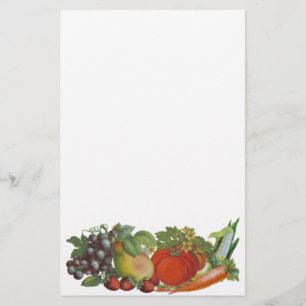 Vintages Obst und Gemüse Briefpapier