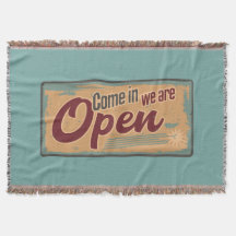 Vintages offenes Geschäftszeichen Retro-Café-Garag