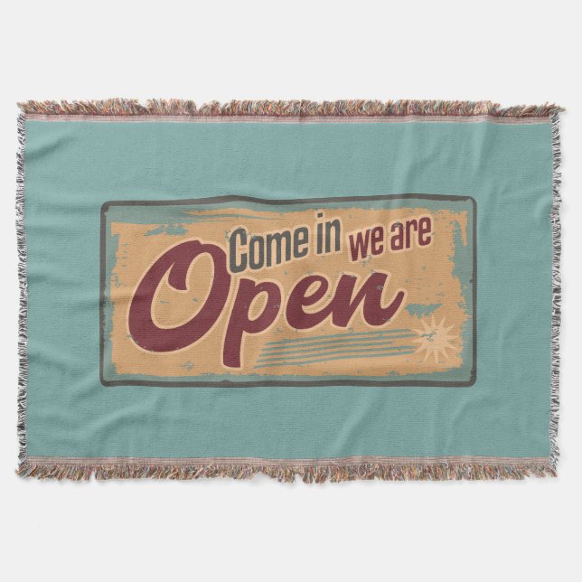 Vintages offenes Geschäftszeichen Retro-Café-Garag Decke (Vorderseite)