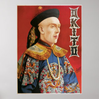 Vintages Okito Magician Poster