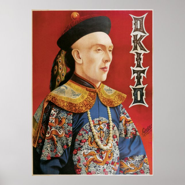 Vintages Okito Magician Poster (Vorne)