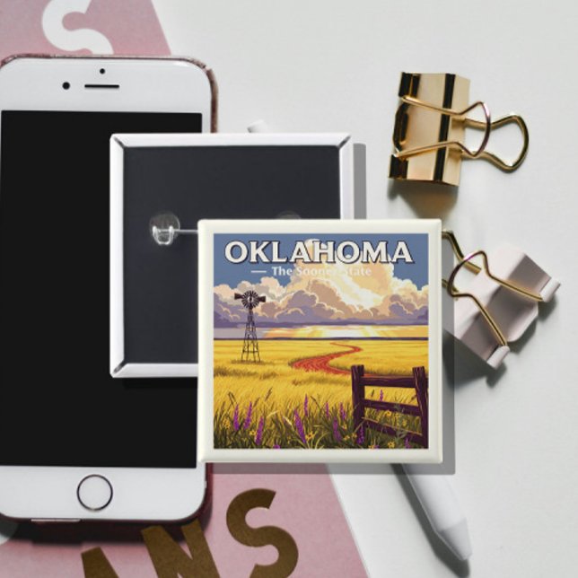 Vintages Oklahoma Button (Von Creator hochgeladen)