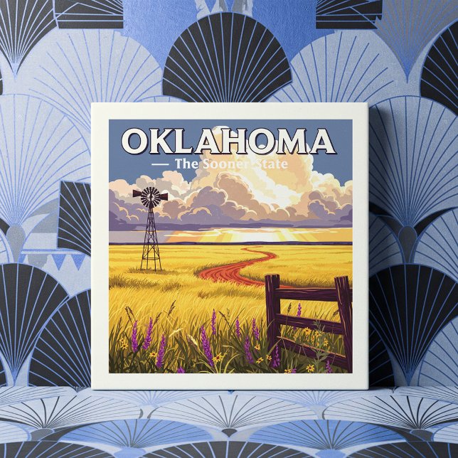 Vintages Oklahoma Fliese (Von Creator hochgeladen)