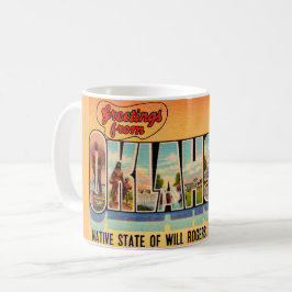 Vintages Oklahoma Grußkarte Kaffeetasse