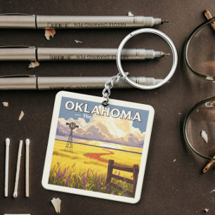 Vintages Oklahoma Schlüsselanhänger