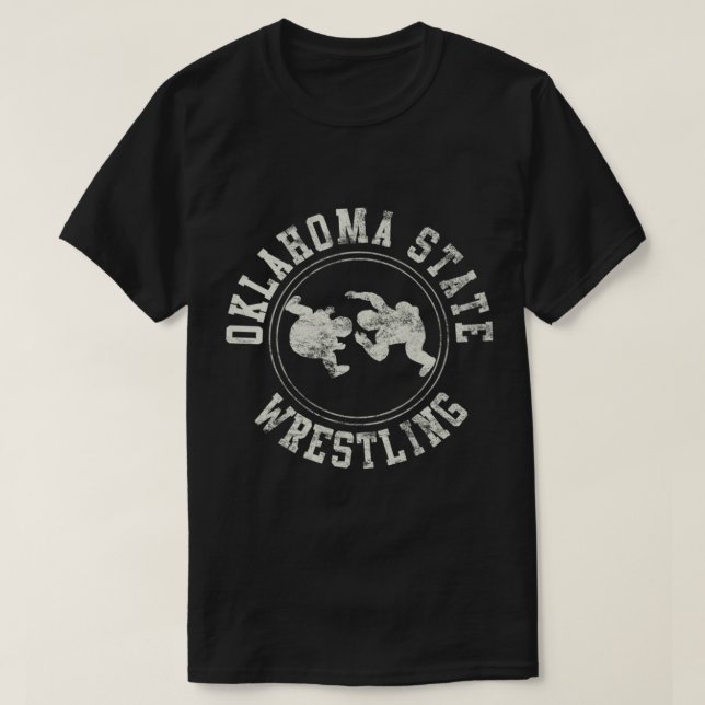 Vintages Oklahoma Staat Wrestling Logo T-Shirt (Design vorne)