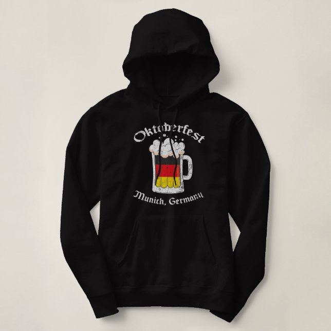 Vintages Oktoberfest München, Deutschland Flaggent Hoodie (Design vorne)