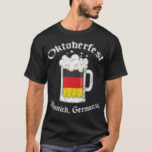 Vintages Oktoberfest München, Deutschland Flaggent T-Shirt