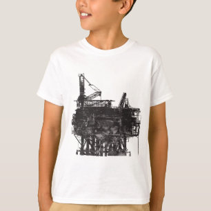 Vintages Ölbohrinsel T-Shirt