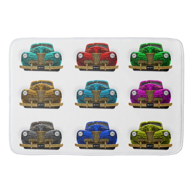 Vintages Oldtimer Badematte (Vorderseite)