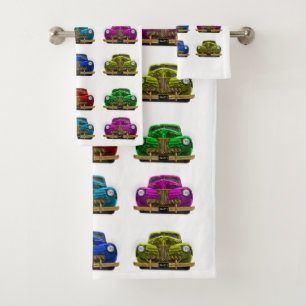 Vintages Oldtimer Badhandtuch Set