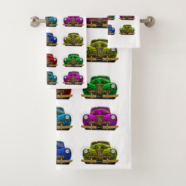 Vintages Oldtimer Badhandtuch Set (Insitu)