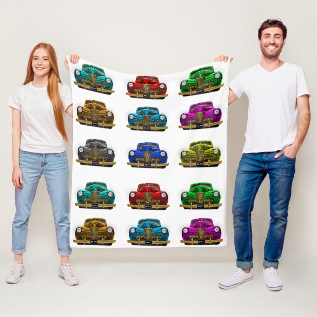 Vintages Oldtimer Fleecedecke (Beispiel)