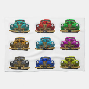 Vintages Oldtimer Geschirrtuch