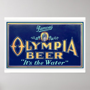 Vintages Olympia Bierposter 13 x 19 Poster
