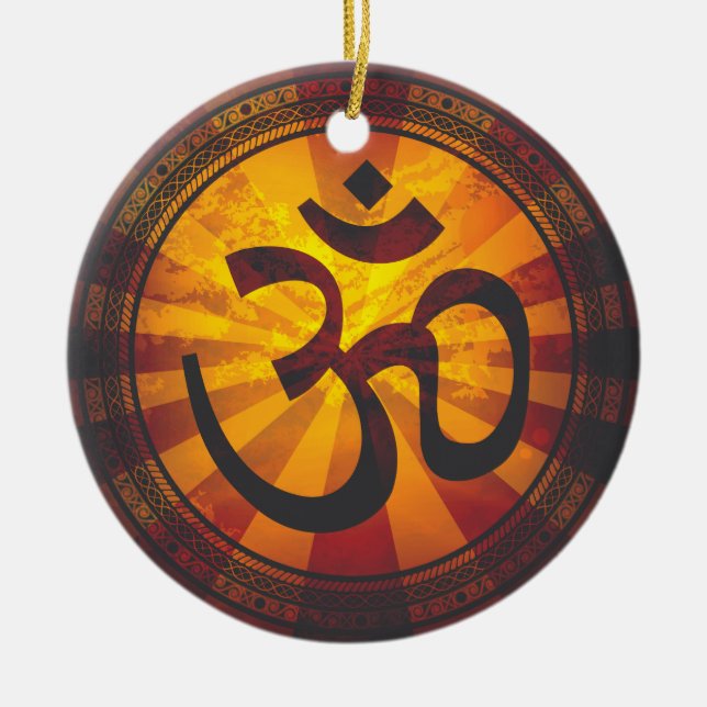 Vintages OM-Symbol Keramikornament (Vorne)