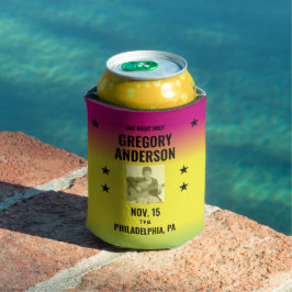 Vintages Ombre Concept Poster mit Foto Custom Dosenkühler