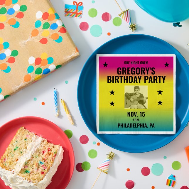 Vintages Ombre Concept Poster mit Foto Custom Serviette (Von Creator hochgeladen)