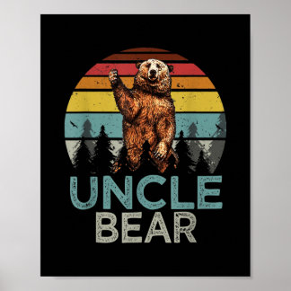 Vintages Onkel-Bär-Camping Poster