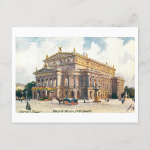 Vintages Opernhaus in Frankfurt Postkarte