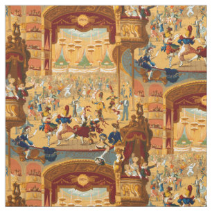 Vintages Opernhaus Masquerade Ball Muster Stoff