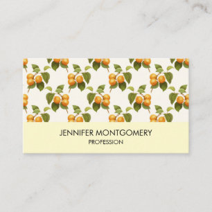 Vintages Orange Apricots Wasserfarbmuster Visitenkarte