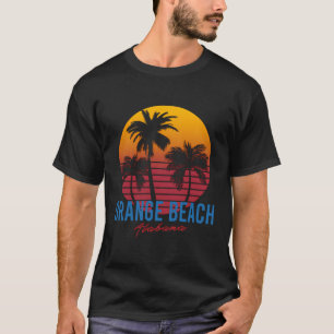 Vintages Orange Beach Alabama Palm Trees Sunset Re T-Shirt