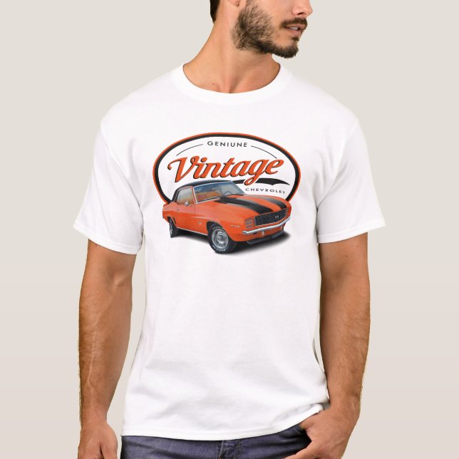 Vintages orange Camaro T-Shirt (Vorderseite)