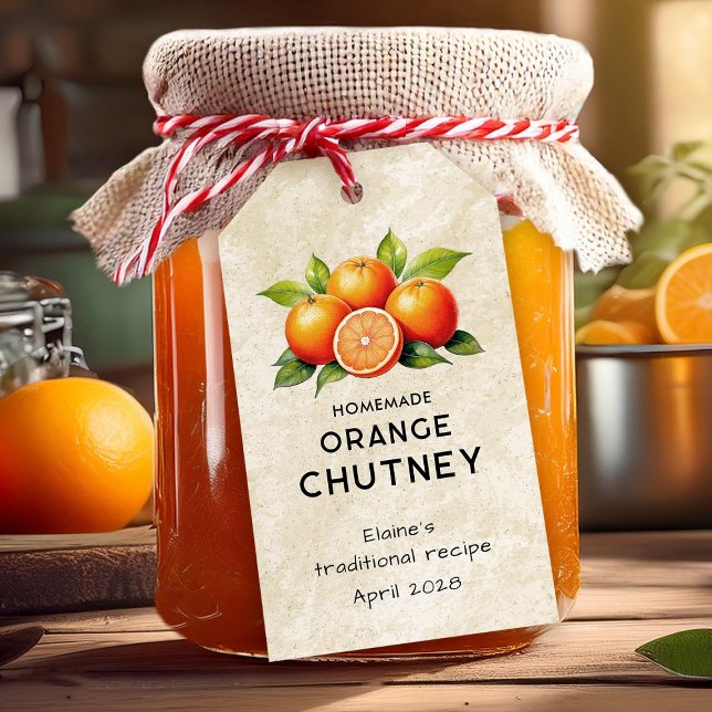 Vintages Orangenkochfeld Geschenkanhänger (Von Creator hochgeladen)