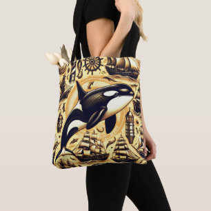 Vintages Orca-Nautische Muster