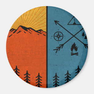 Vintages Oregon Portland Krater Nationalpark Magnet