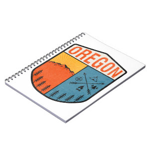 Vintages Oregon Portland Krater Nationalpark Notizblock