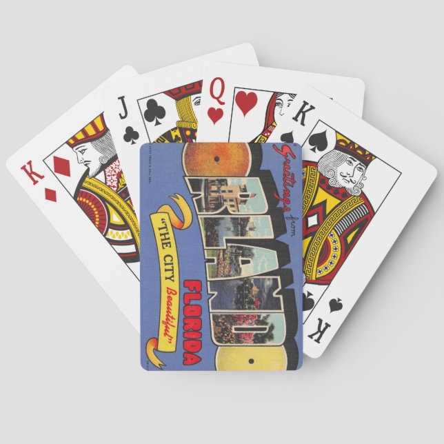 Vintages Orlando Florida Spielkarten (Rückseite)