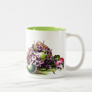Vintages Ostereier-Geschenk Zweifarbige Tasse