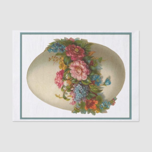 Vintages Ostereig Seidenpapier (Vorderseite)