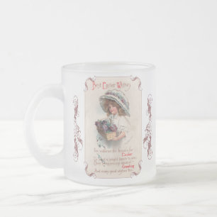 Vintages OsterGirl in Bonnet Mattierte Tasse