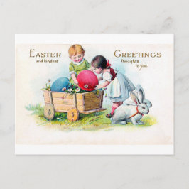 Vintages Osterkindergebälk Postkarte