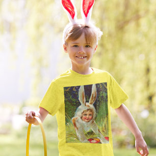 Vintages Ostermädchen Bunny Costume Kinder T-Shirt