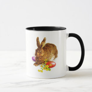 Vintages Ostermalereigeschenk für Kaninchen Tasse