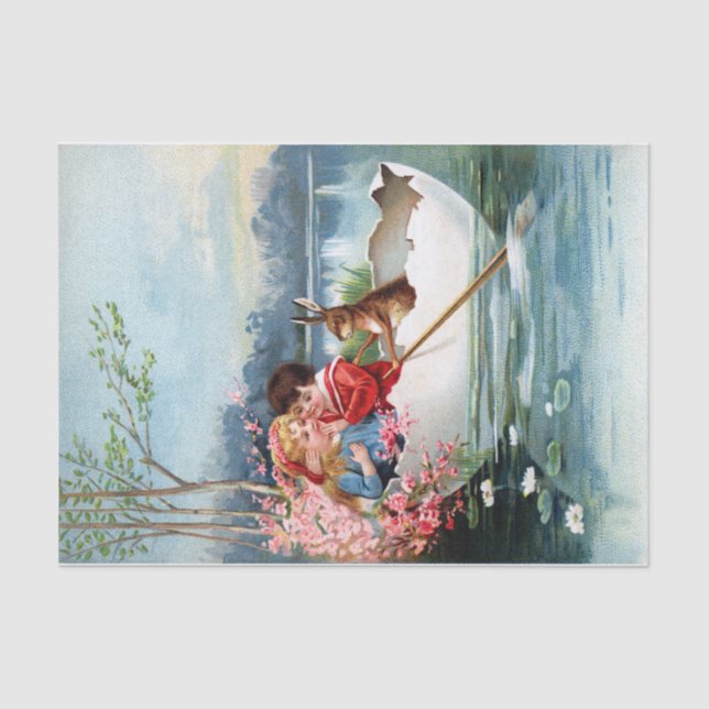 Vintages Ostern Seidenpapier (Vorderseite)