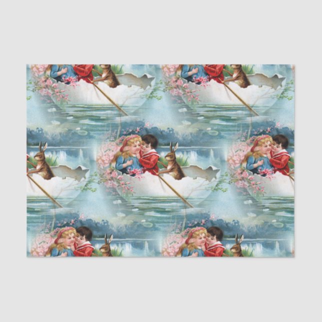 Vintages Ostern Seidenpapier (Vorderseite)